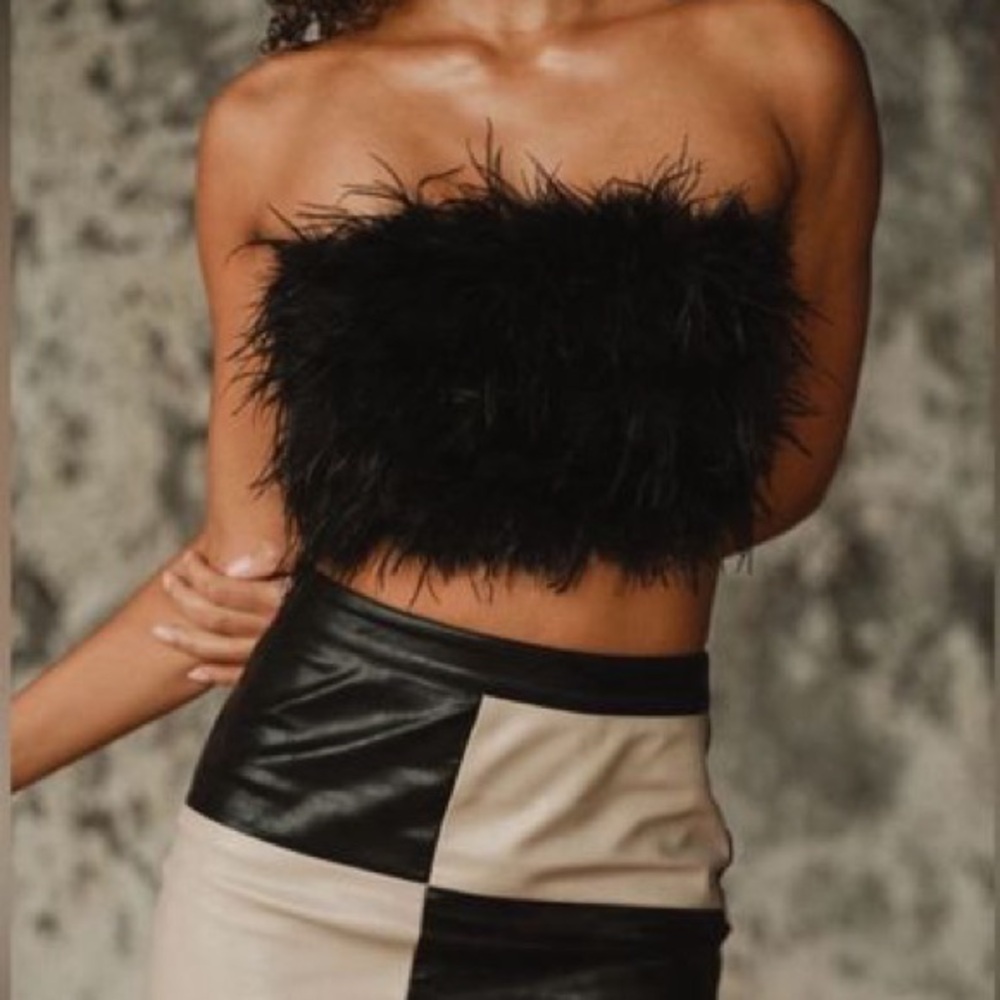 12th Tribe Feather Tube Top